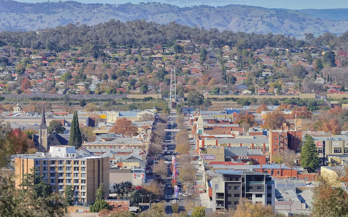 View of Albury in New South Wales