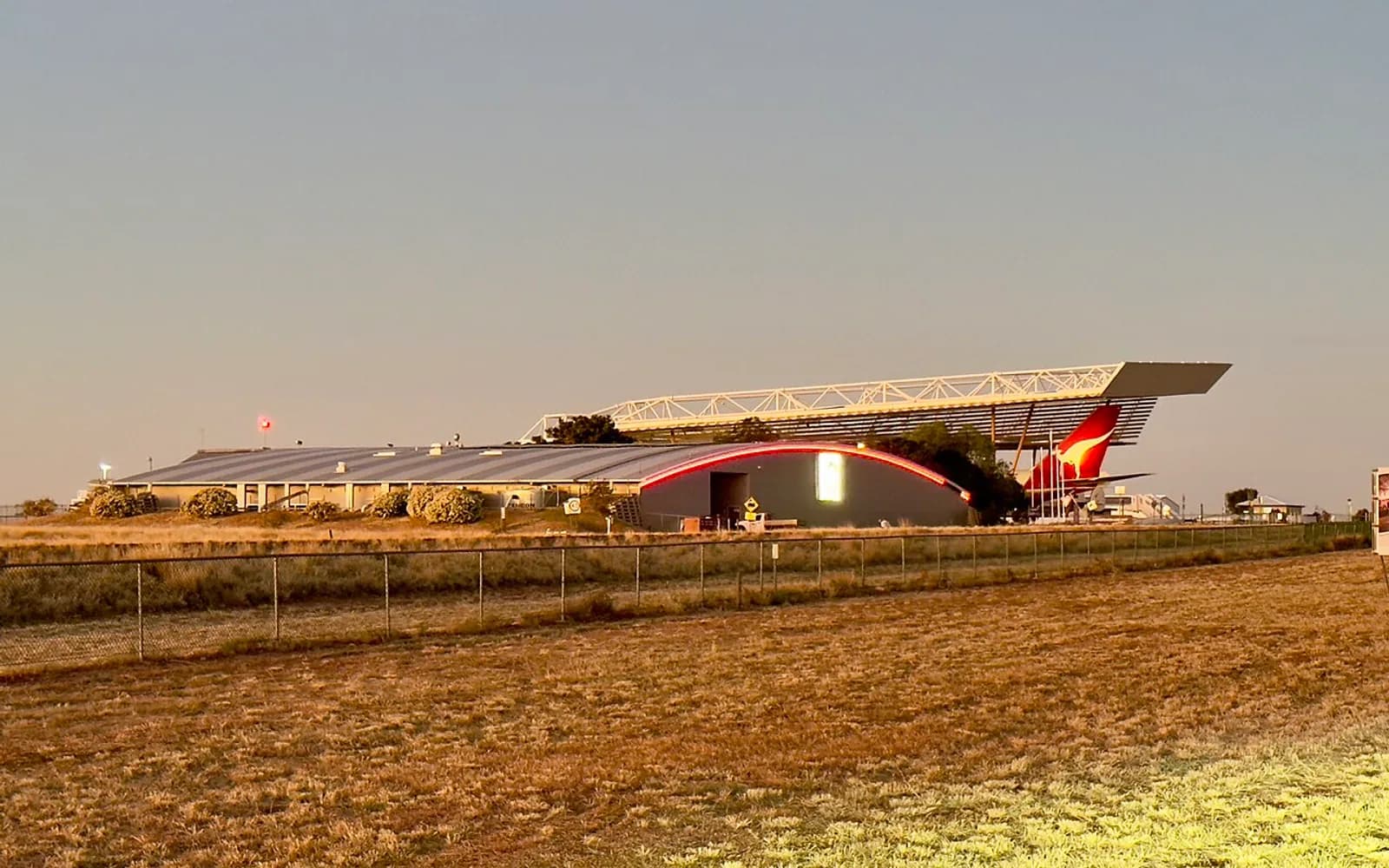 Aircraft and museum buildings at the Qantas Founders Museum in Longreach